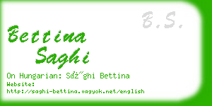bettina saghi business card